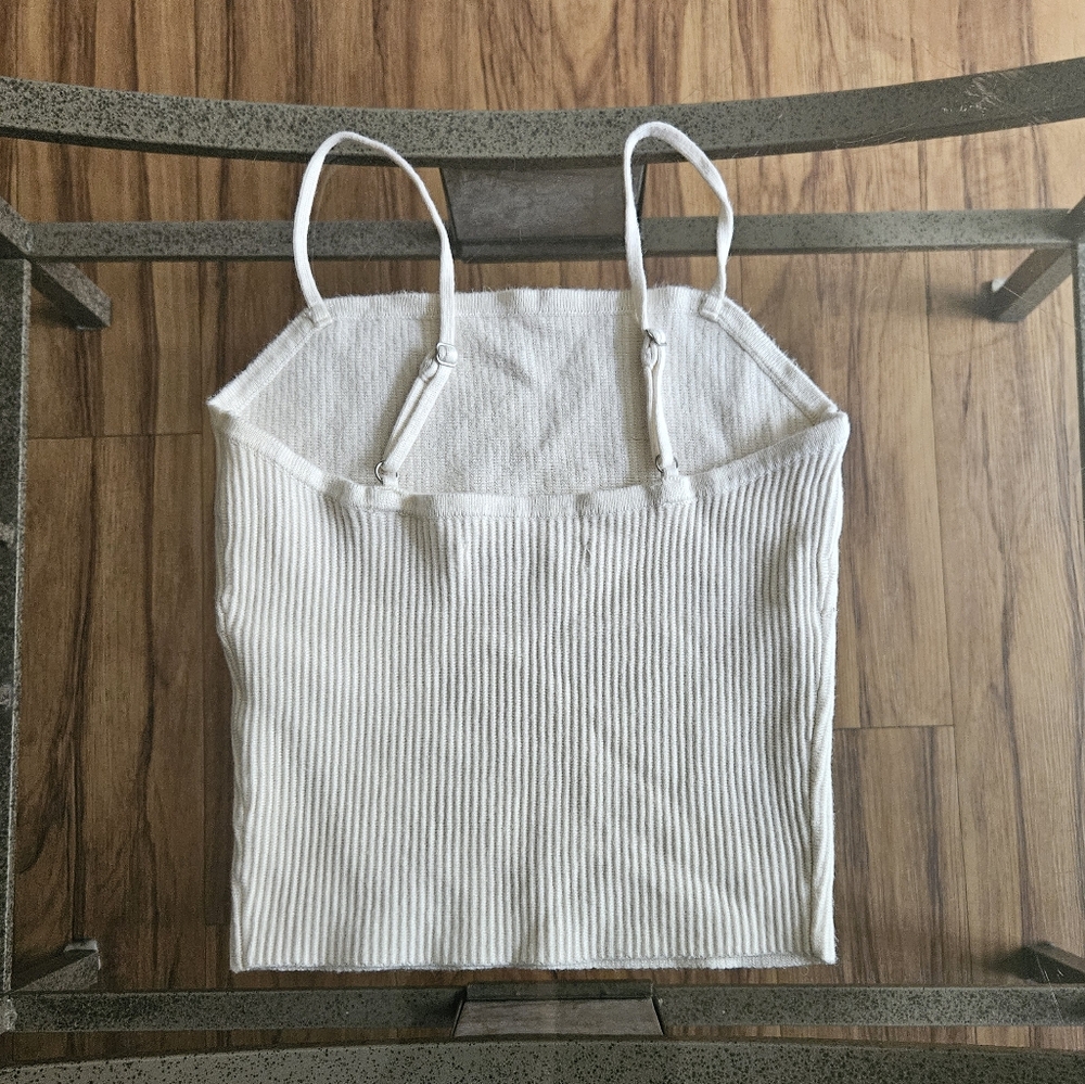 A&F Ivory Ribbed Tank Top - Picture 3 of 4
